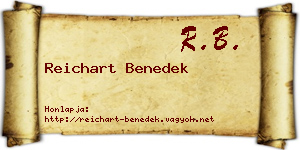 Reichart Benedek névjegykártya